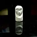 Chalk carving of a face