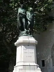 Monument to the Maistre brothers Xavier de Maistre and Joseph de Maistre in Chambéry