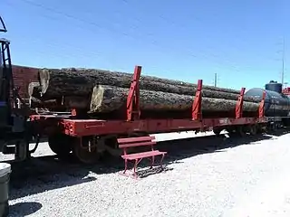 Log Car built in 1917 by Bettendorf Co. for the Southwest Forest Industry.