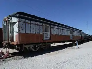 Southern Pacific Horse Car built in 1937 by the St. Louis Car Company for the Southern Pacific Transportation Company.