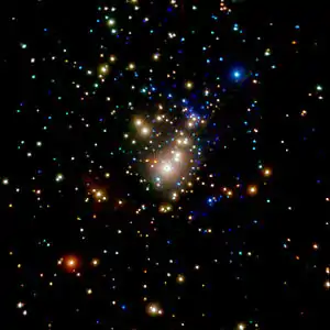 Cluster of newly formed stars in Orion Nebula.