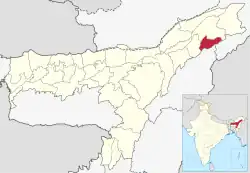 Location in Assam