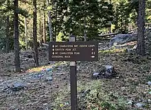 Charleston Peak South Loop Trail Sign