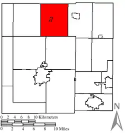 Location of Chatfield Township in Crawford County