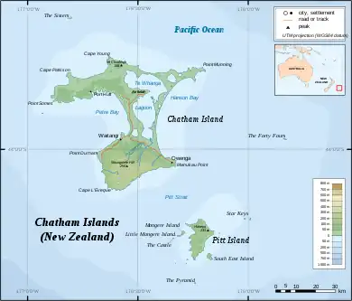 Te One is located in Chatham Islands