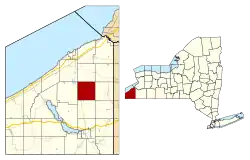 Location within Chautauqua County and New York