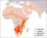 Map of range