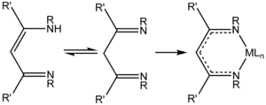 Tautomers and complexation of Nacnac