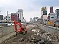 Cheonggyecheon under construction, 2004