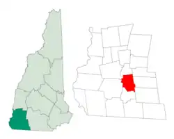 Location in Cheshire County, New Hampshire