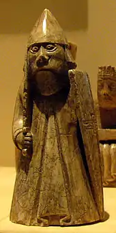 Photograph of one of the Lewis chessmen