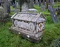 Unusual Victorian tiled chest monument