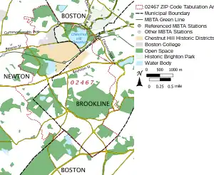 Map of Chestnut Hill