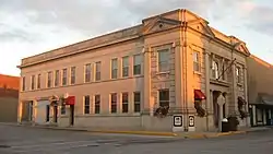 Front and northern side of the former Olney CNB Bank, located at 202 S. Whittle Street in Olney