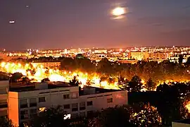 A view of Chevilly-Larue at night