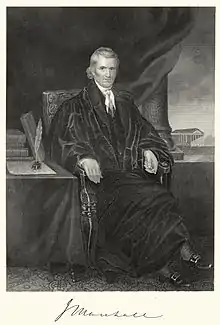 Chief Justice Marshall engraving.