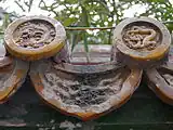 Dragon symbols on the eaves-tiles of the Forbidden City