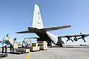 Unloading of aid packages donated by China at Villamor Air Base