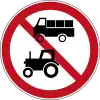 No freight vehicles and tractors