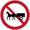 No horse-drawn vehicles