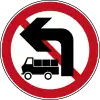 No left turn for freight vehicles