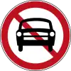 No motor vehicles