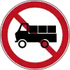 No freight vehicles