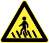 Pedestrian crossing ahead