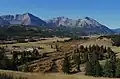 Chinook Peak (left) and Sentry Mountain (right) rising above Crowsnest Valley