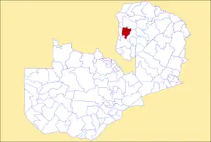 District location in Zambia