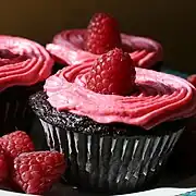 Chocolate cupcakes with icing