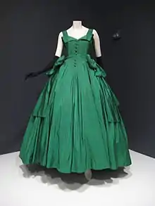 Christian Dior ball gown and evening glove, 1954, at the Indianapolis Museum of Art