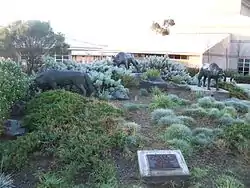 The wolf statues