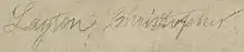 Signature of Christopher Layton