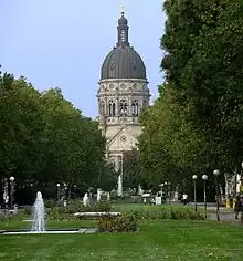 Kaiserstraße with view to the Christuskirche