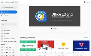 The The Chrome Web Store as seen on Chrome