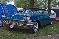 1957 Chrysler Windsor Newport 4-Door Hardtop. Dual headlight were initially an option for 1957, but became standard equipment soon after production commenced.