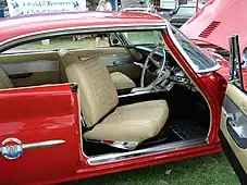 Swiveling front seats to ease entry and exit in a 1960 Chrysler 300F