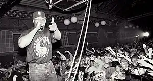 Image 24Swedish hip-hop fans watch Public Enemy perform in 1991. (from 1990s in fashion)