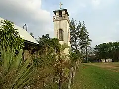 The church in the center of the village