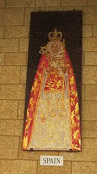 Mosaic depicting the Virgin of Candelaria (patron saint of the Canary Islands).