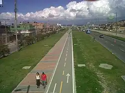 Bike path in Soacha