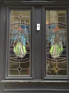 Stained glass door