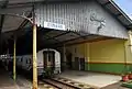 The platform of the station, with the Argo Parahyangan train heading to Jakarta (2010)