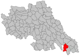 Location in Iași County