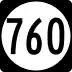 State Route 760 marker