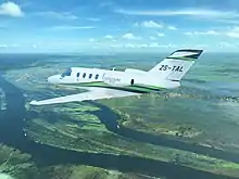 Air Cessna Citation M2 over Kasane, Botswana