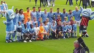 The team before playing against Southampton.