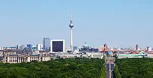 Berlin, the largest city in the metropolitan area