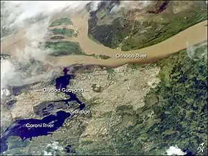 Guayana City from space